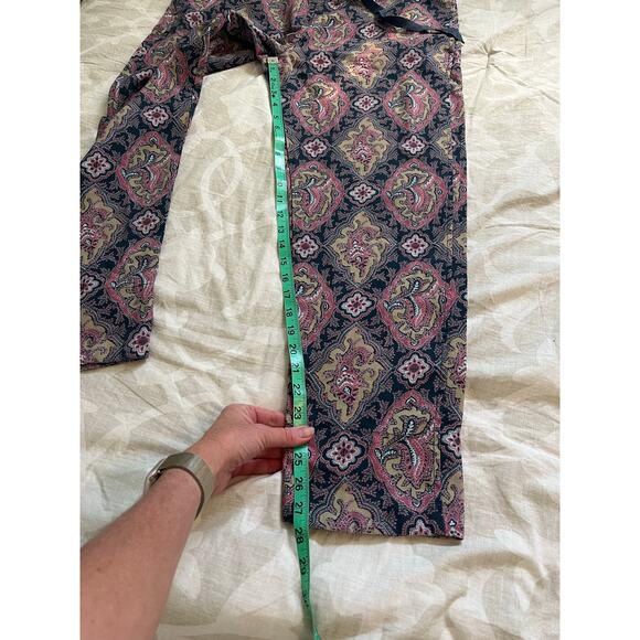 Sundance Paisley Pull-on Madora Drawstring Pants women’s medium petite - Picture 9 of 14